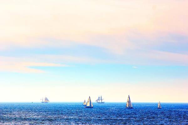 Tall Ships Poster featuring the photograph Tall Ships and Sail Boats by Liz Vernand