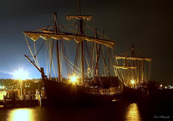 Nina Poster featuring the photograph Tall Ships by Debra Forand