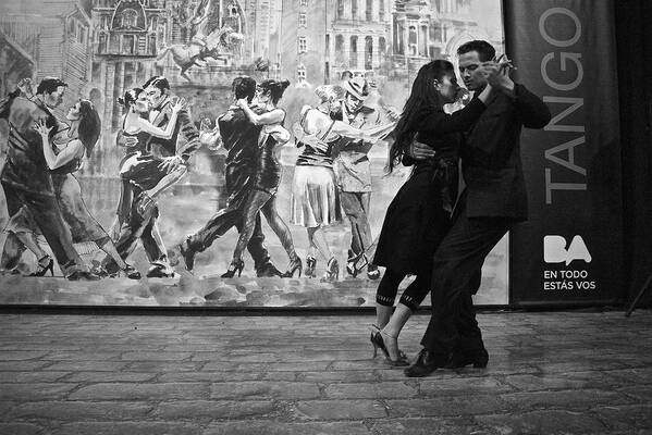 Tango Poster featuring the photograph Tango Dancers in Buenos Aires by Venetia Featherstone-Witty