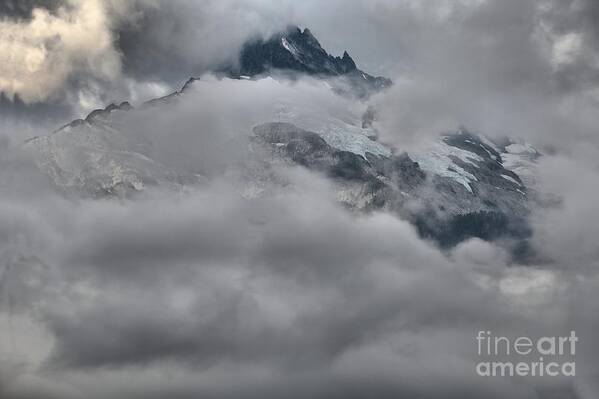 Tantalus Poster featuring the photograph Tantalus Peaks Through The Clouds by Adam Jewell