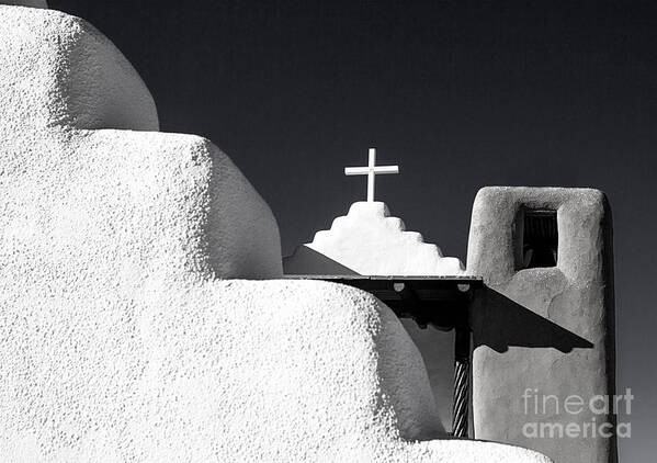 Taos Poster featuring the photograph Taos Pueblo Chapel by Diane Enright