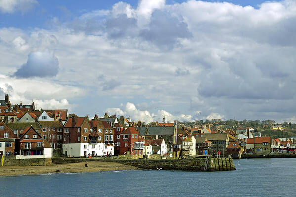 Britain Poster featuring the photograph Tate Hill Pier and The Shambles - Whitby by Rod Johnson