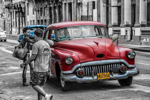  Cuba Poster featuring the photograph Taxi by Patrick Boening