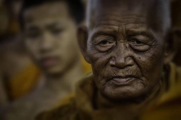 Thailand Poster featuring the photograph Thailand Monks 2 by David Longstreath