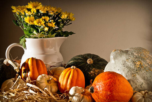 Thanksgiving Poster featuring the photograph Thanksgiving Still Life by Onyonet Photo studios