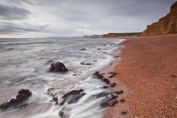 Tranquility Poster featuring the photograph The Beach At Burton Bradstock by Julian Elliott Photography