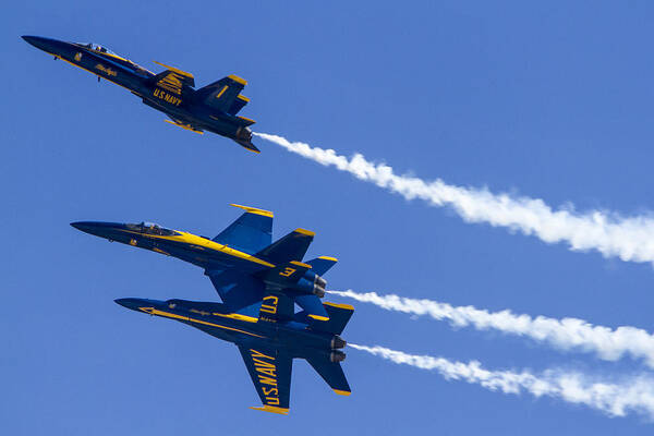 Aviation Poster featuring the photograph The Blue Angels In Action 5 by Jim Moss