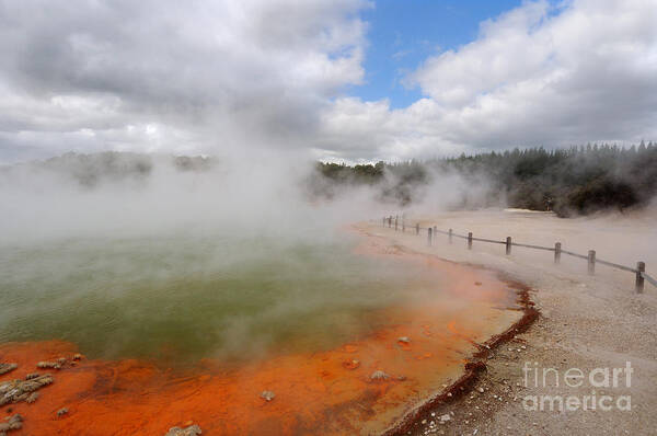 Taupo Poster featuring the photograph The Champagne Pool by Colin Woods