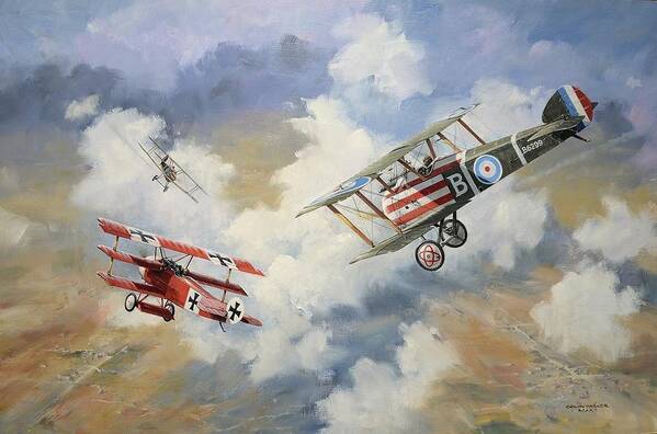 Aviation Art Poster featuring the painting The chase is on by Colin Parker