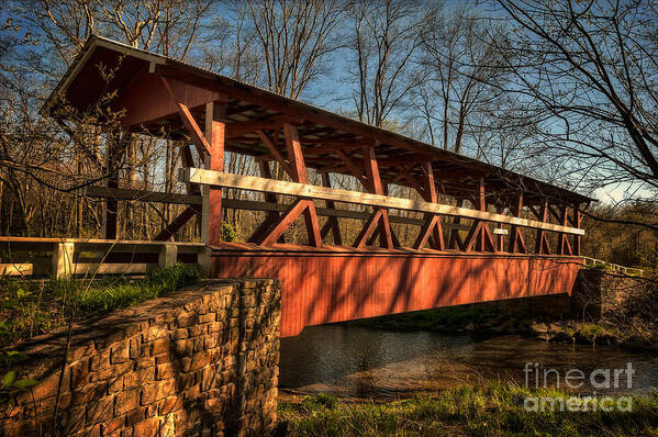 Bridge Poster featuring the photograph The Colvin Covered Bridge by Lois Bryan