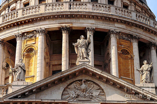 Dome Poster featuring the photograph The Dome of St Paul's Cathedral by Mary Jane Armstrong
