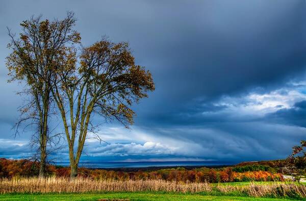 Rain Poster featuring the digital art The end of a rainy day by Jeff S PhotoArt