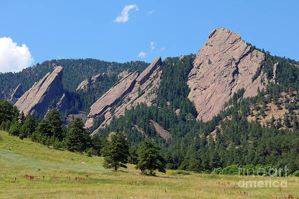 Colorado Poster featuring the photograph The Flatirons by Bob Hislop