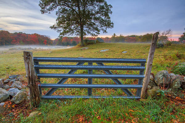 Autumn Poster featuring the photograph The Gate by Bryan Bzdula