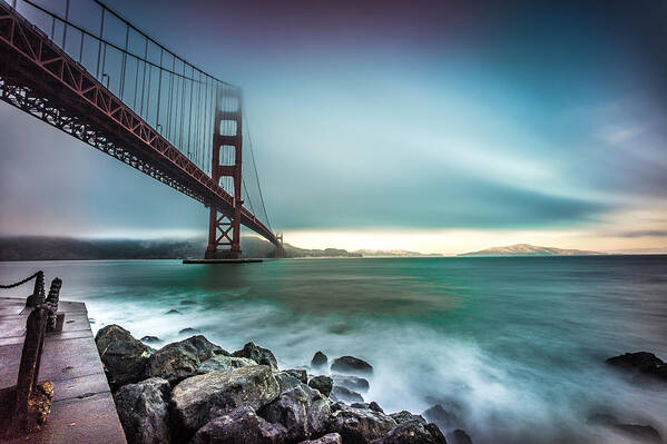 15 Mm Poster featuring the photograph The golden gate bridge San Francisco California United States by Giuseppe Milo
