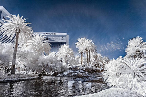 720 Nm Poster featuring the photograph The Mirage in Infrared 1 by Jason Chu