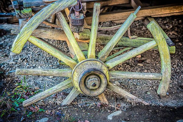 Cades Cove Poster featuring the photograph The Old Wagon Wheel by Victor Culpepper