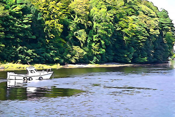 Boat Poster featuring the photograph The River Eske by Norma Brock