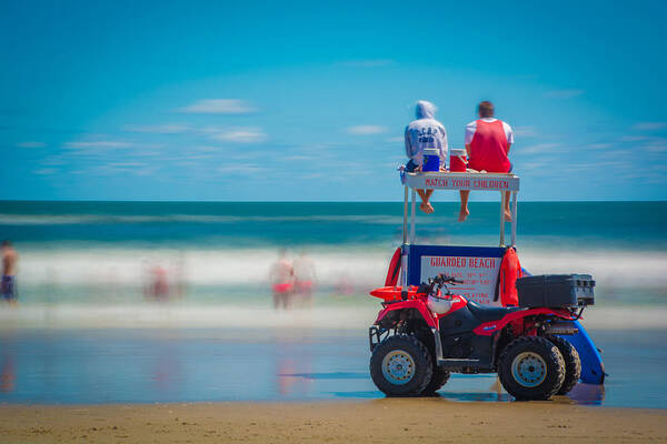 Lifeguard Poster featuring the photograph On the Beach #2 by Mark Rogers
