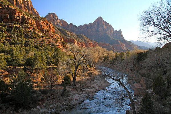 Zion National Park Poster featuring the photograph The Watchman by Ed Riche