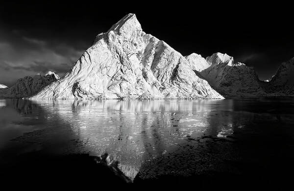 Contrast Poster featuring the photograph The White Mountain by Liloni Luca