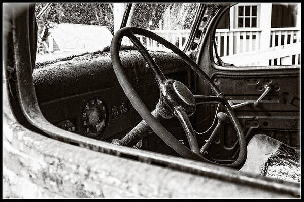 Cars Poster featuring the photograph Dodge Truck Steering Wheel by Roxy Hurtubise