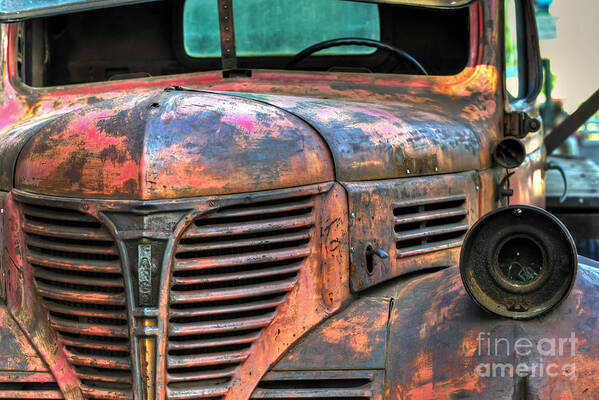 Close Up Poster featuring the photograph This old truck by PatriZio M Busnel