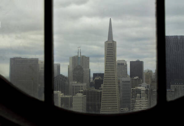 Transamerica Tower Poster featuring the photograph Through The Dirty Window by Mark Harrington