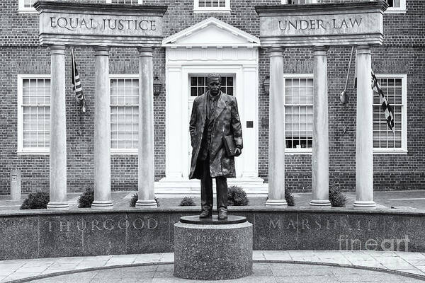 Clarence Holmes Poster featuring the photograph Thurgood Marshall Memorial II by Clarence Holmes