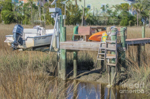 Low Tide Poster featuring the digital art Tidal Creek by Dale Powell