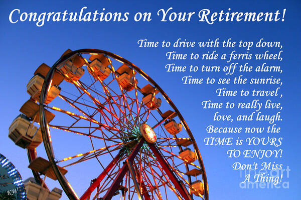 Ferris Wheel Greeting Cards Poster featuring the photograph Time to Retire by Kathy White
