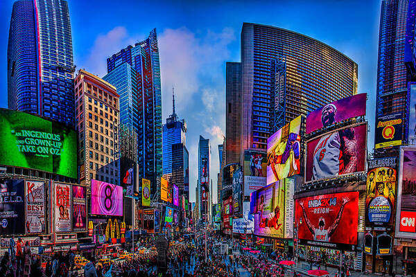 Times Square Poster featuring the photograph Times Square by Chris Lord