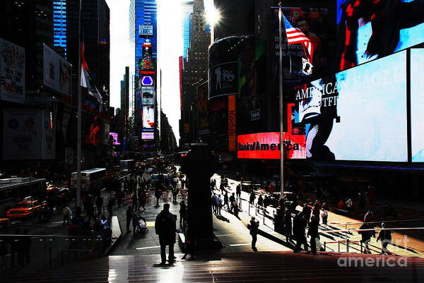 New Poster featuring the photograph Times Square by Jonas Luis