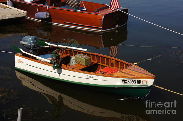 Boat Poster featuring the photograph Tomahawk Wood Boat by Neil Zimmerman