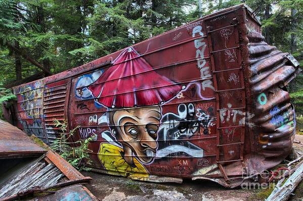 Old Train Poster featuring the photograph Train Wreck Near The Cheakamus River by Adam Jewell