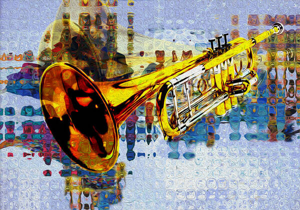 Trumpet Poster featuring the painting Trumpet by Jack Zulli