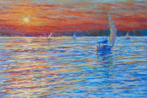 Pastel Poster featuring the painting Tuesday's End by Michael Camp