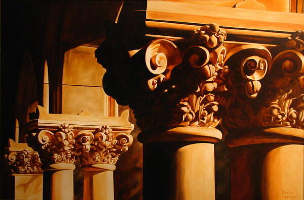 Corinthian Columns Poster featuring the painting Turn of the Century by Keith Gantos