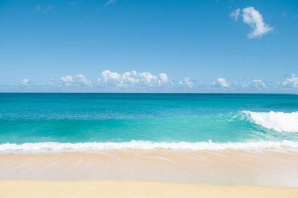 Beach Poster featuring the photograph Turquoise wave by Nastasia Cook