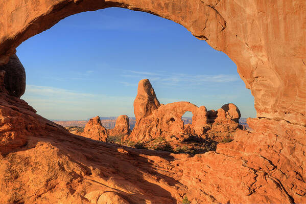 Rock Poster featuring the photograph Turret Arch through North Window by Alan Vance Ley