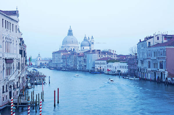 Wooden Post Poster featuring the photograph Twilight Blues From Accademia by Tracy Packer Photography