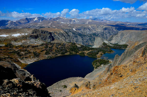 Beartooth Poster featuring the photograph Twin Lakes and The Beartooth Mountains by Tranquil Light Photography