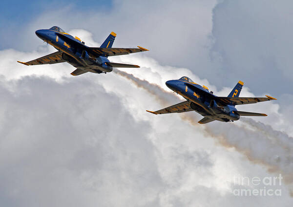 Blue Angels Poster featuring the photograph Two Angels by Bob Hislop