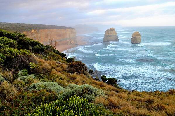 Sea Poster featuring the photograph Two Apostles - Great Ocean Road - Australia by Jeremy Hall