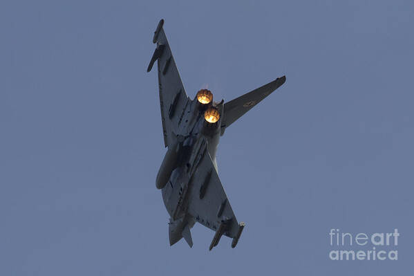 Raf Typhoon Poster featuring the digital art Typhoon Afterburner by Airpower Art