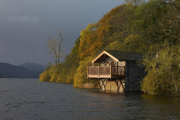 Ullswater Poster featuring the photograph Ullswater Boat House by Nick Atkin