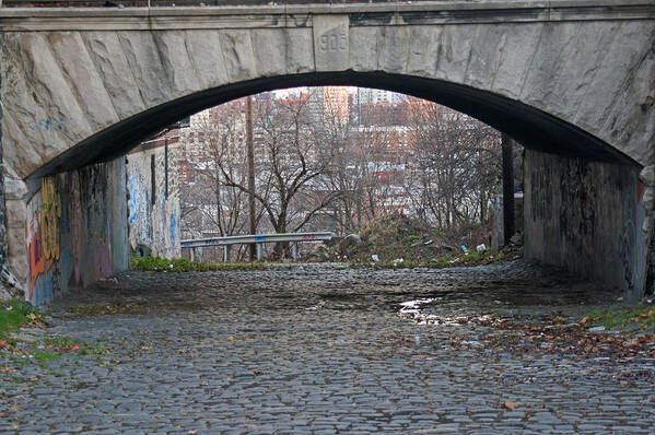 Bridge Poster featuring the photograph Under River View Park in Hoboken by Steve Breslow