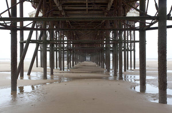 Blackpool Poster featuring the photograph Under the Pier by Laura Tucker