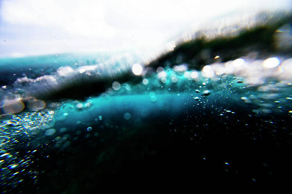 Underwater Poster featuring the photograph Underwater Bubbles by Subman