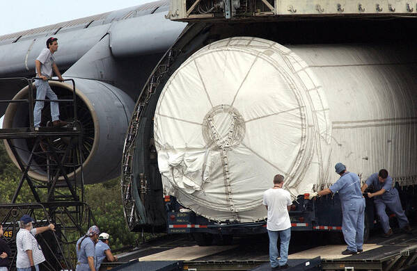 Astronomy Poster featuring the photograph Unloading A Titan Ivb Rocket by Science Source